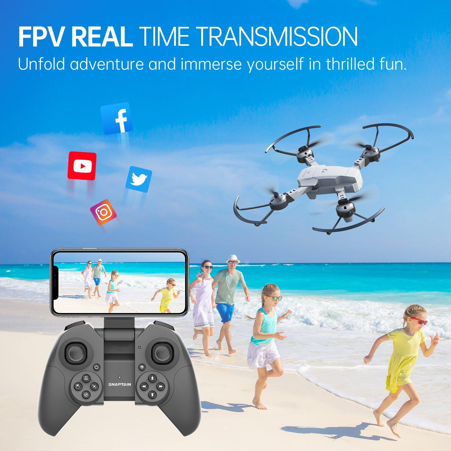 SNAPTAIN A10 Mini Foldable Micro Drone with 1080P HD Camera for Kids