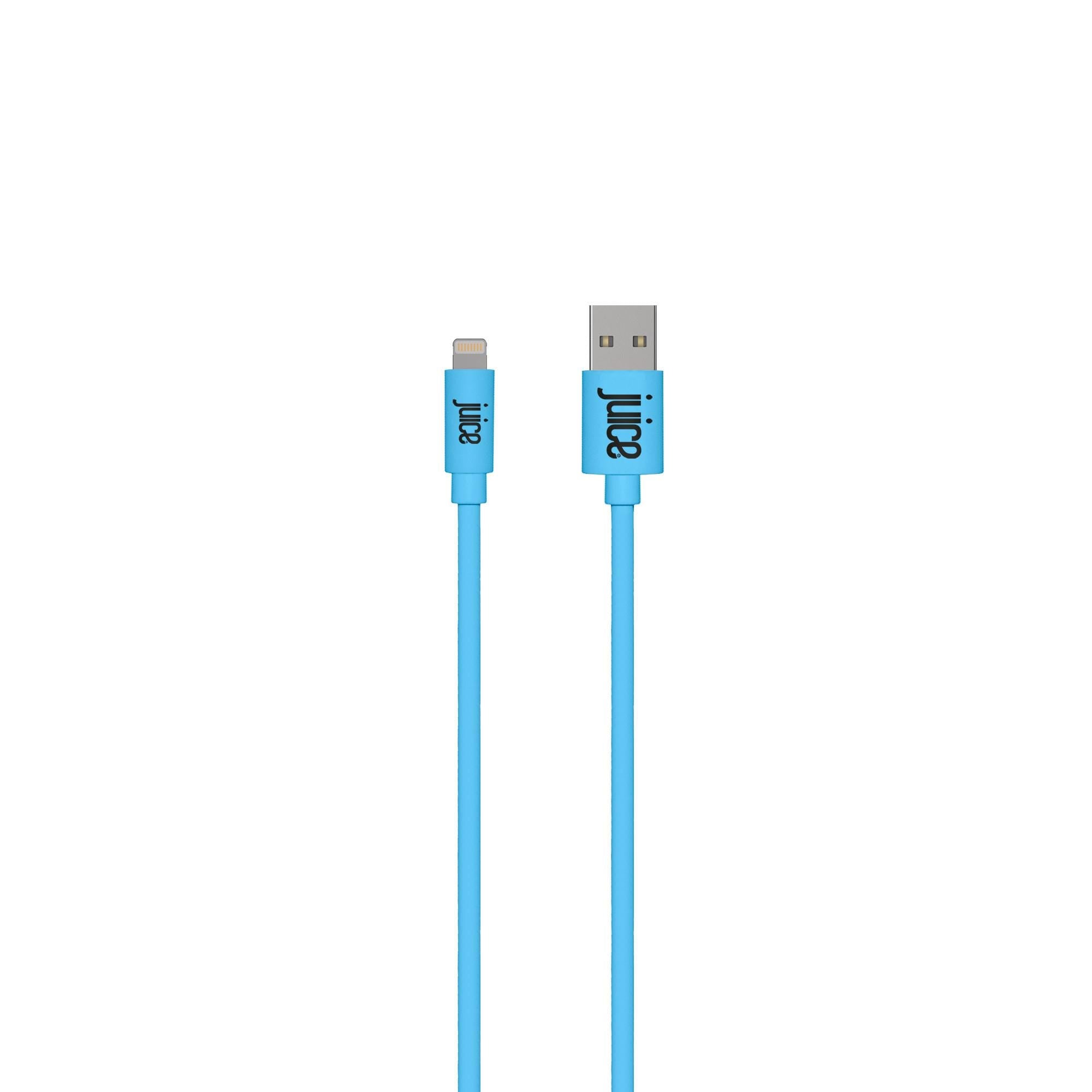 Juice Rounded Charge & Sync USB-A 2.0 to Lightning Cable - Aqua