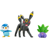 Pokemon Battle Figure Set - Piplup, Oddish & Umbreon