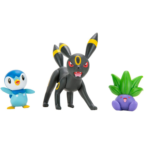 Pokemon Battle Figure Set - Piplup, Oddish & Umbreon
