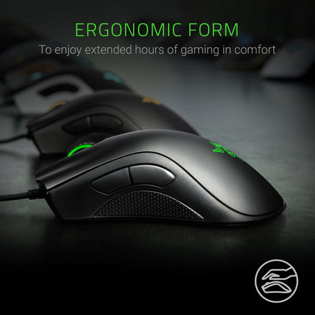 Razer DeathAdder Essential Gaming Mouse, True 6,400 DPI Optical Sensor, Black