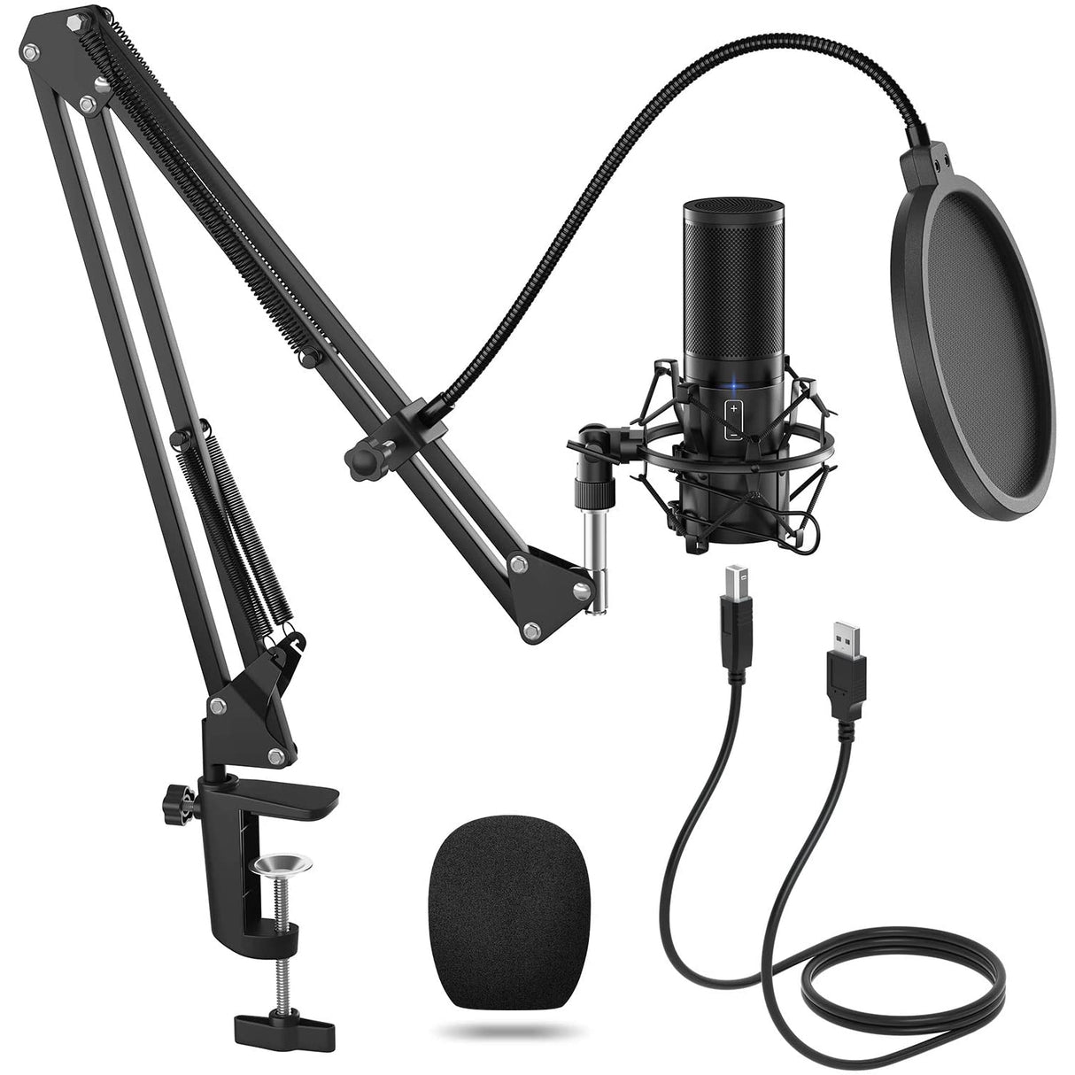 Tonor USB Microphone Kit, Streaming Podcast PC Condenser Computer Mic for Gaming, YouTube Video, Recording Music, Voice Over, Studio Mic Bundle