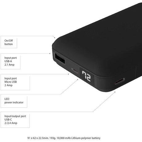 Juice 3 10000mAh Power Bank JUI-PBANK3 - Black