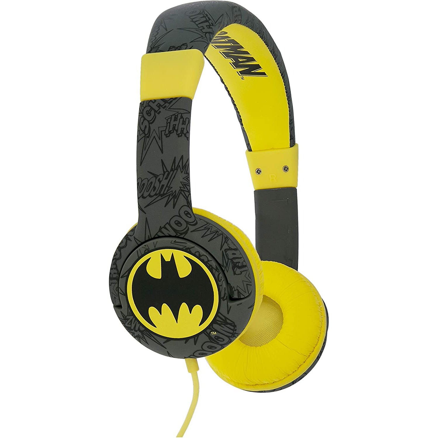 DC Batman Kids Stereo Headphones - DC0349 - Black / Yellow