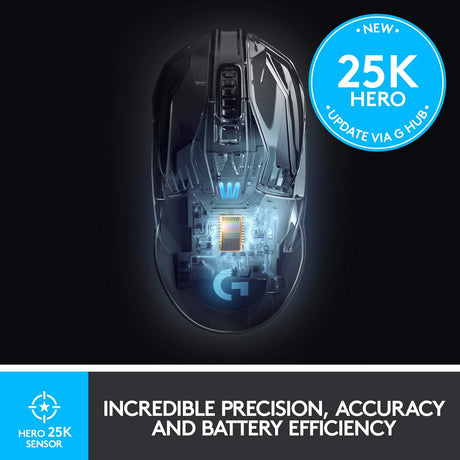 Logitech G903 LIGHTSPEED Wireless Gaming Mouse - Black - Refurbished Good