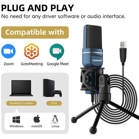 Tonor TC-777 USB Computer Condenser Microphone