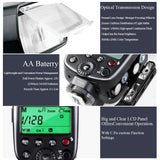 GODOX TT600 Flash Speedlight GN60 2.4G Wireless Camera Speedlite for Canon Nikon Pentax Fujifilm Olympus Camera - Black