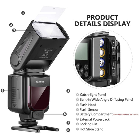 Neewer NW635 Flash Speedlite with LCD Display