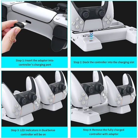 NexiGo Cooling Fans Vertical Stand for PS5 - White