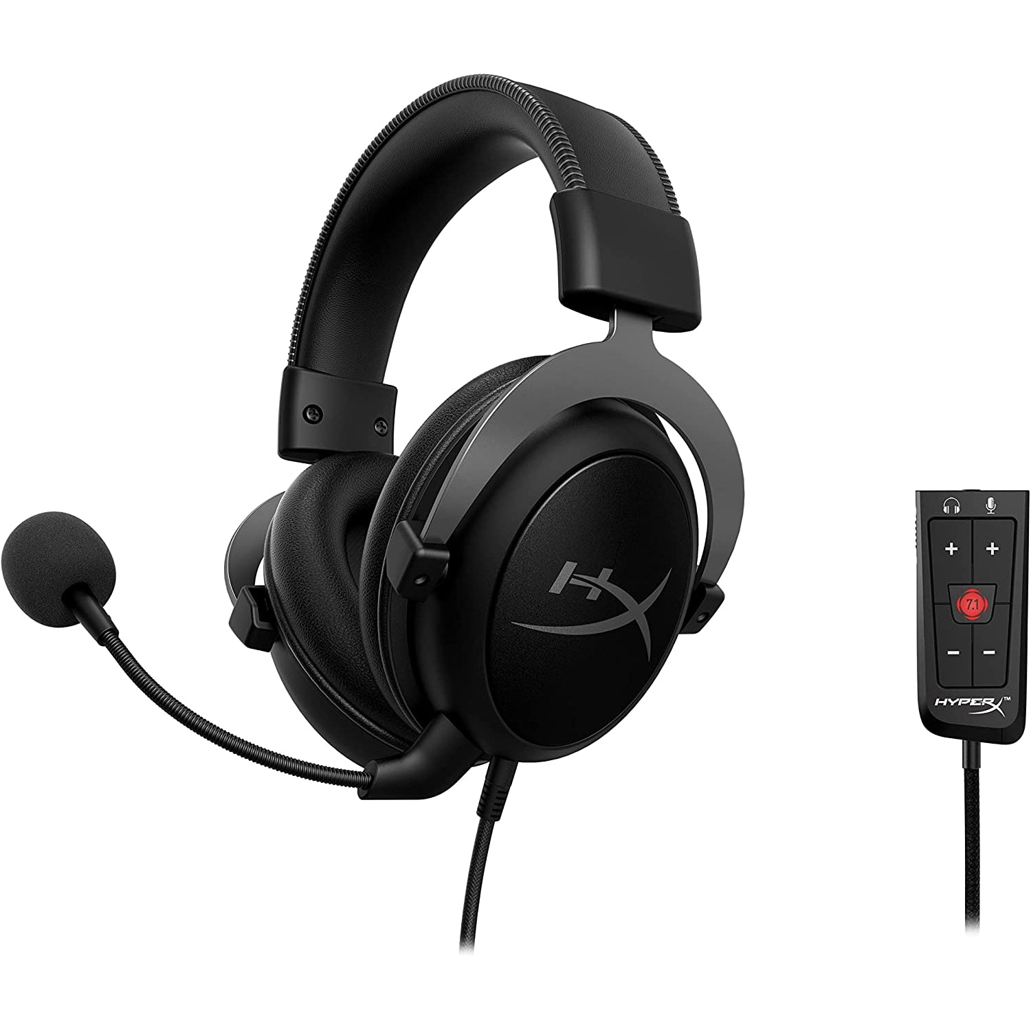 HyperX Cloud II 7.1 Virtual Surround Sound Computer Headset with Advanced USB Audio Control Box - Gunmetal Black