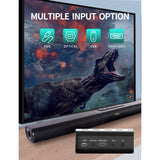 VMAI Soundbar with Built-in Subwoofer, Wired & Wireless Bluetooth 5.0 Speaker for TV