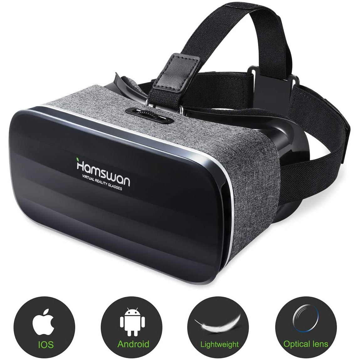 Hamswan Virtual Reality Headset, VR Goggles-for 3D VR Movies & Video Games with 100 Degree FOV