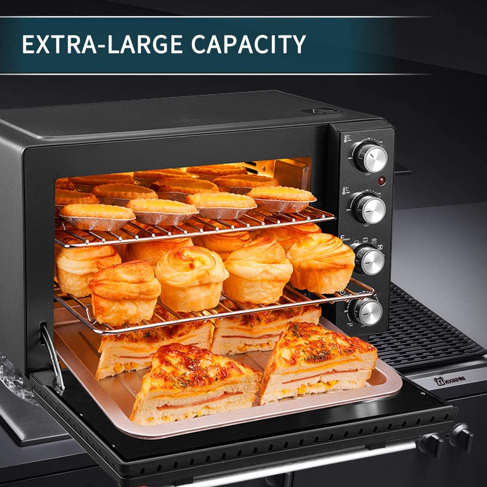 Koolla Mini Oven 35 Litres Electric Oven 3D Recirculation 1700 Watts, Black