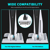 NexiGo Cooling Fans Vertical Stand for PS5 - White