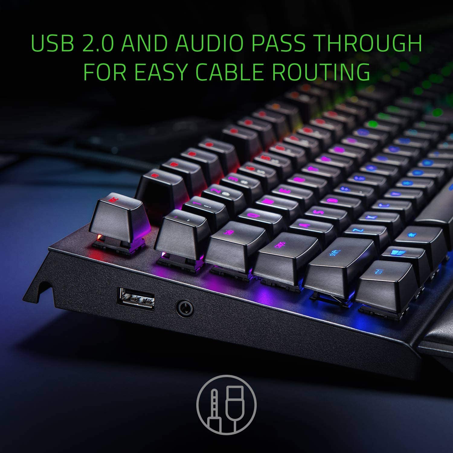 Razer Blackwidow Elite USB Mechanical Gaming Keyboard UK Layout - Green Switches