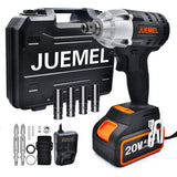 Cordless Impact Wrench Juemel 20V Impact Driver 4.0Ah Lithium Battery