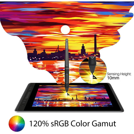 Huion Kamvas Pro 13 Full HD 13.3 inch Graphics Tablet Monitor with Battery-free for On Screen Sketching and Drawing