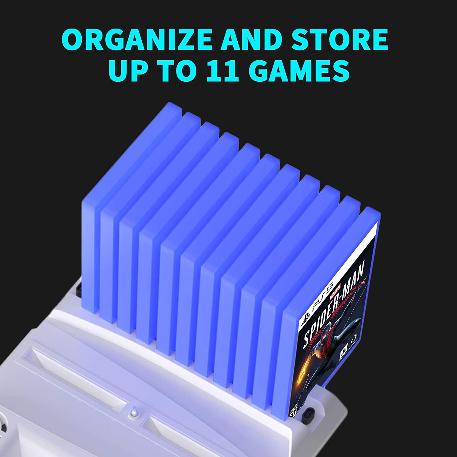 NexiGo Cooling Fans Vertical Stand for PS5 - White
