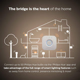 Philips Hue White Starter Kit, Smart Bulb Twin Pack LED, B22 Bayonet Cap, Including Bridge