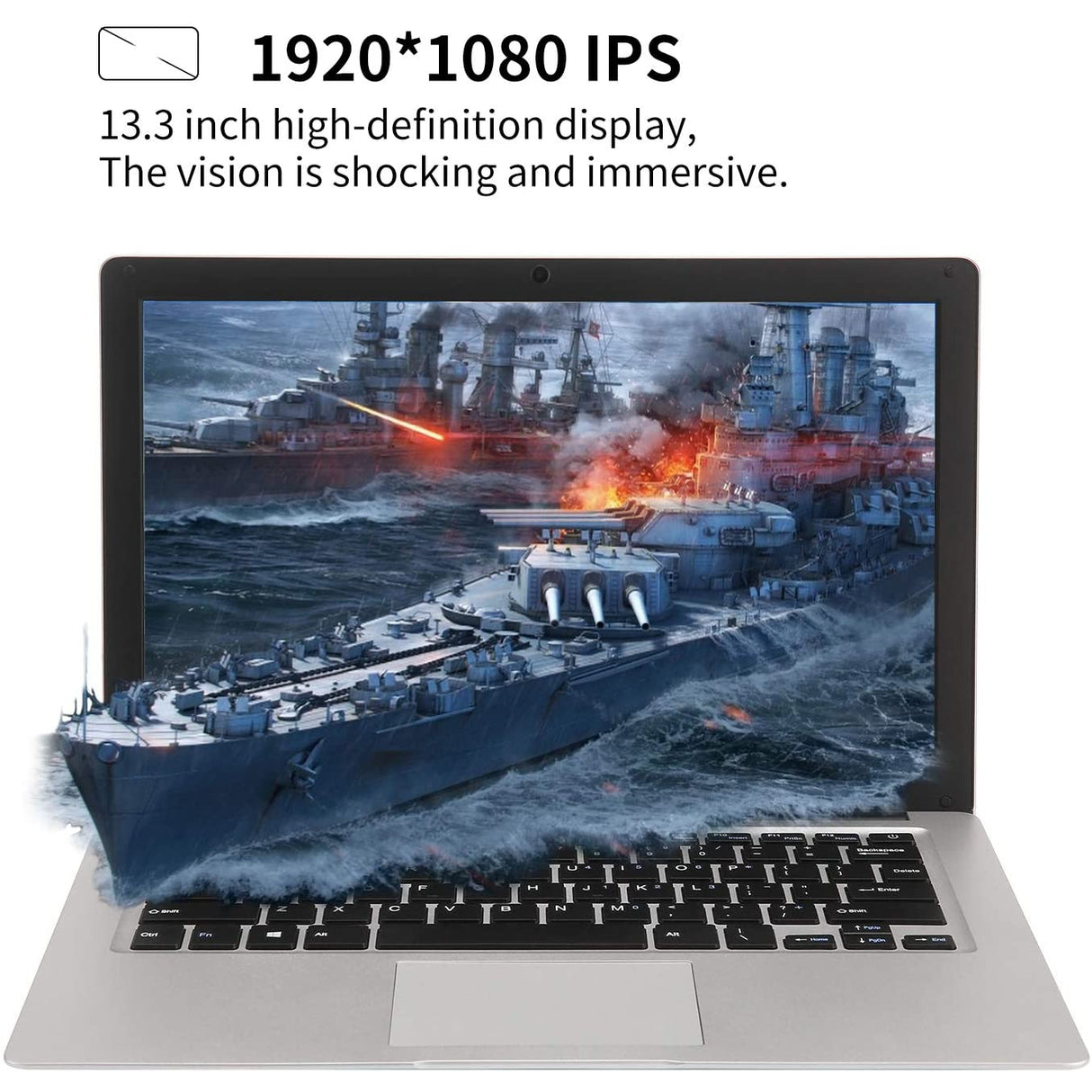 Notebook Laptop 14.1", Intel Celeron N3350 @ 1.10GHZ, 6GB Ram, 64GB SSD, Intel HD 500 - Silver