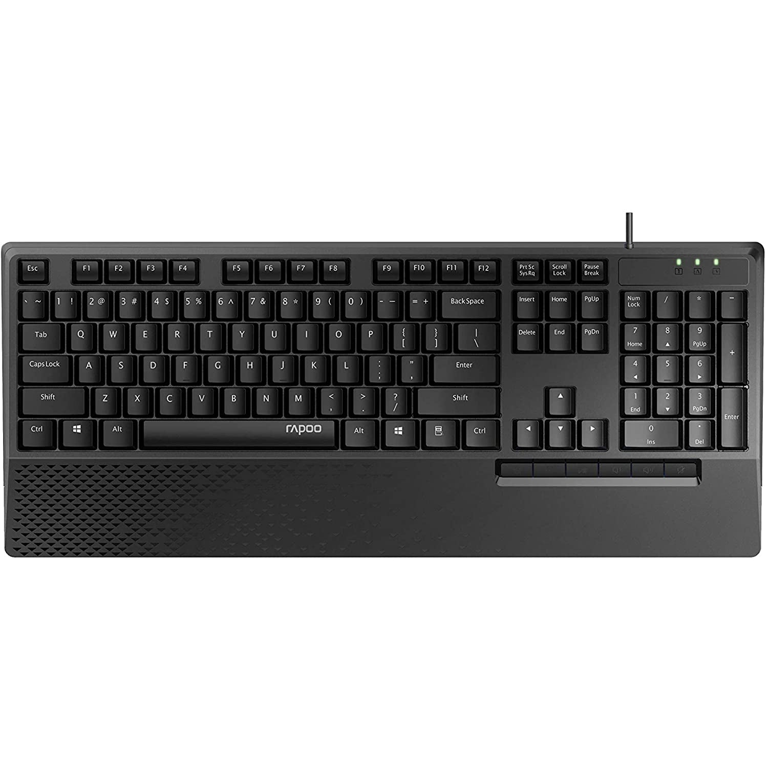 Rapoo NX2000 Wired Keyboard Mouse Desktop Combo Set, Black - Refurbished Excellent