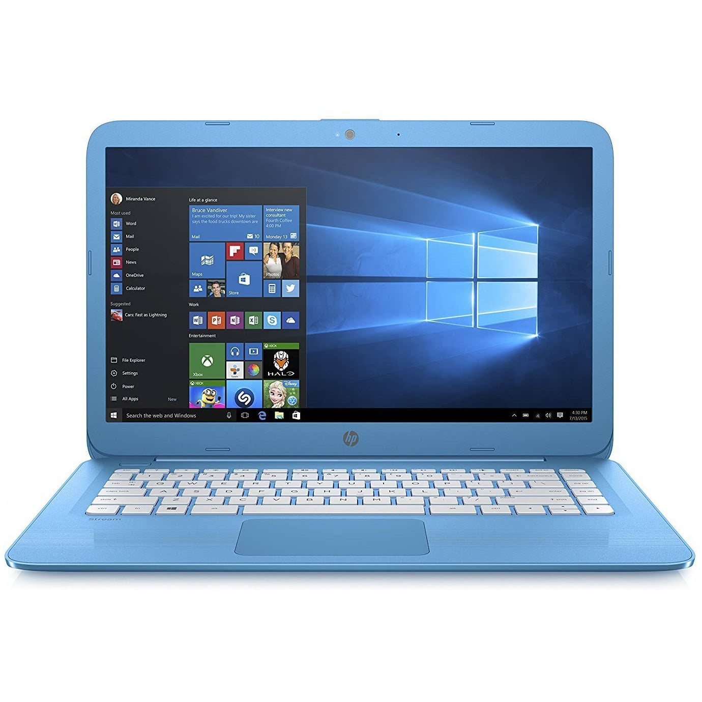 HP 11-Y050SA 11.6" Laptop, Intel Celeron N3060, 2GB, 32GB, Blue, X9W60EA#ABU