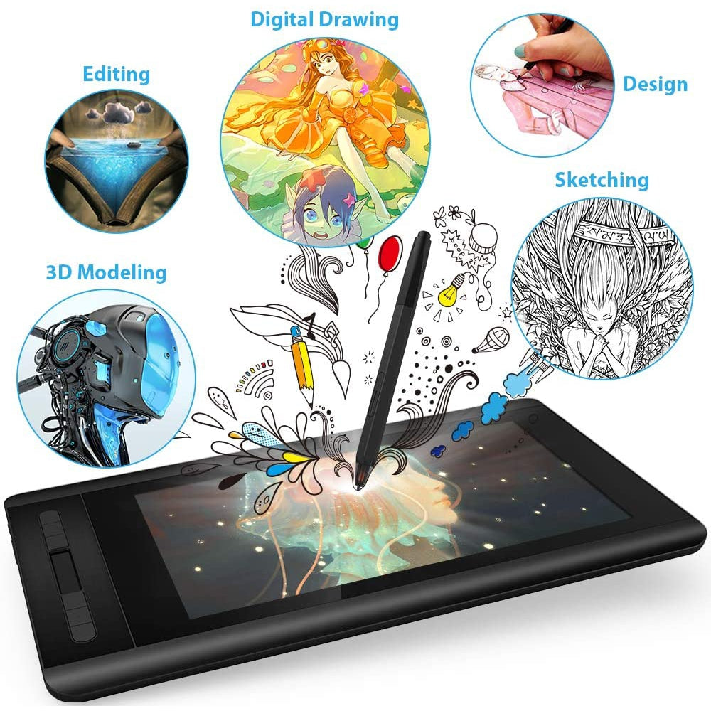 XP-Pen Artist12 11.6" Graphics Drawing Tablet Monitor Pen Display, Black