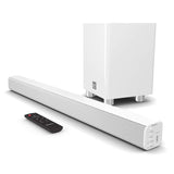 MAJORITY K2 Soundbar with Subwoofer | 150 WATT with 2.1 Surround Sound | HDMI ARC with multi-connection - White