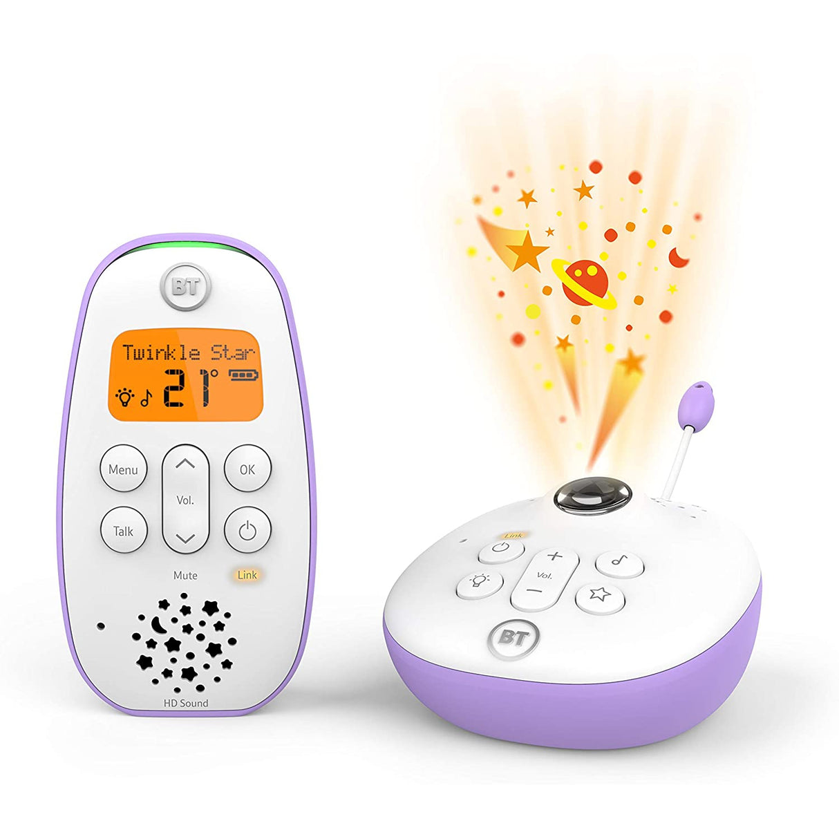 BT Digital Audio Baby Monitor 450 Lightshow