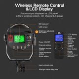 LED Video Light, Pixel 120W 5600K Bowens Mount Continuous Lighting with Remote Control for Studio Photography Video Recording Shooting