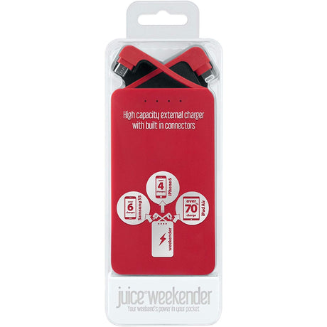 Juice Weekender Portable Power Bank - Red