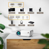 Wimius W1 Bluetooth Projector, Full HD Support 4K - Excellent
