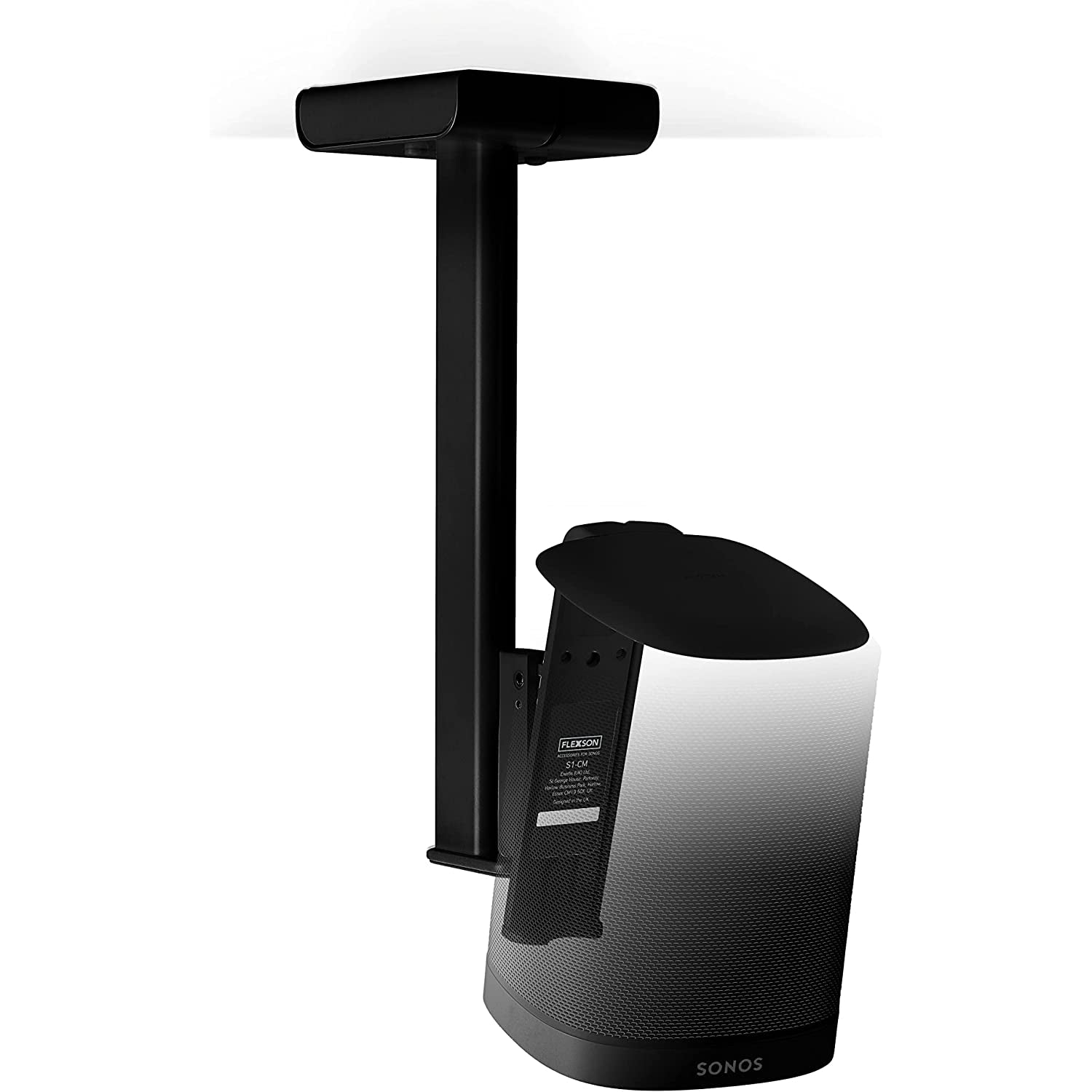 Flexson Ceiling Mount for Sonos One, One SL and Play: 1 - Black