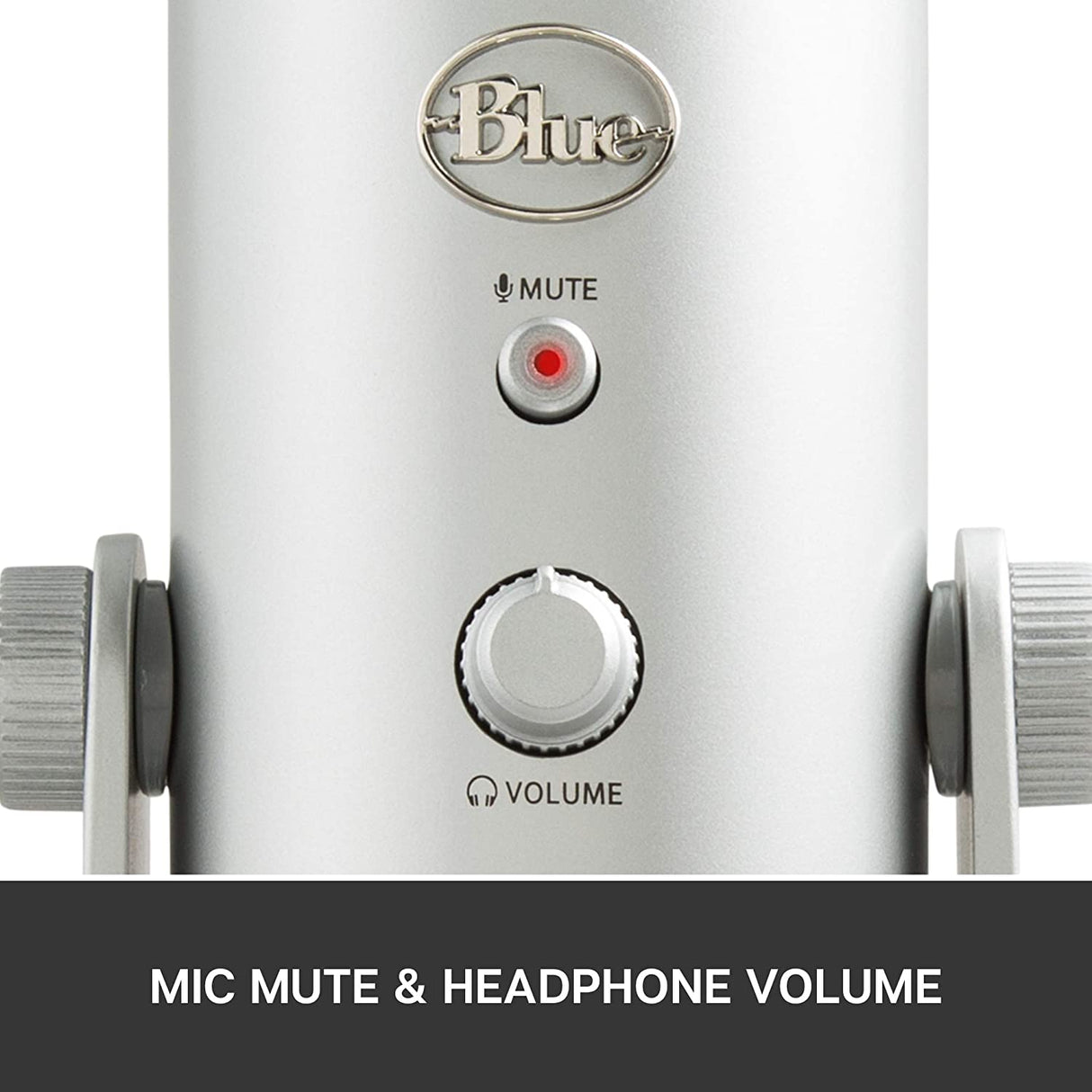Blue Microphones Yeti Professional USB Microphone for Recording, Streaming, Podcasting, Broadcasting, Gaming, Voiceovers, and More, Silver