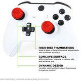 KontrolFreek FPS Freek Inferno Thumb Grips for Xbox - Red and Black