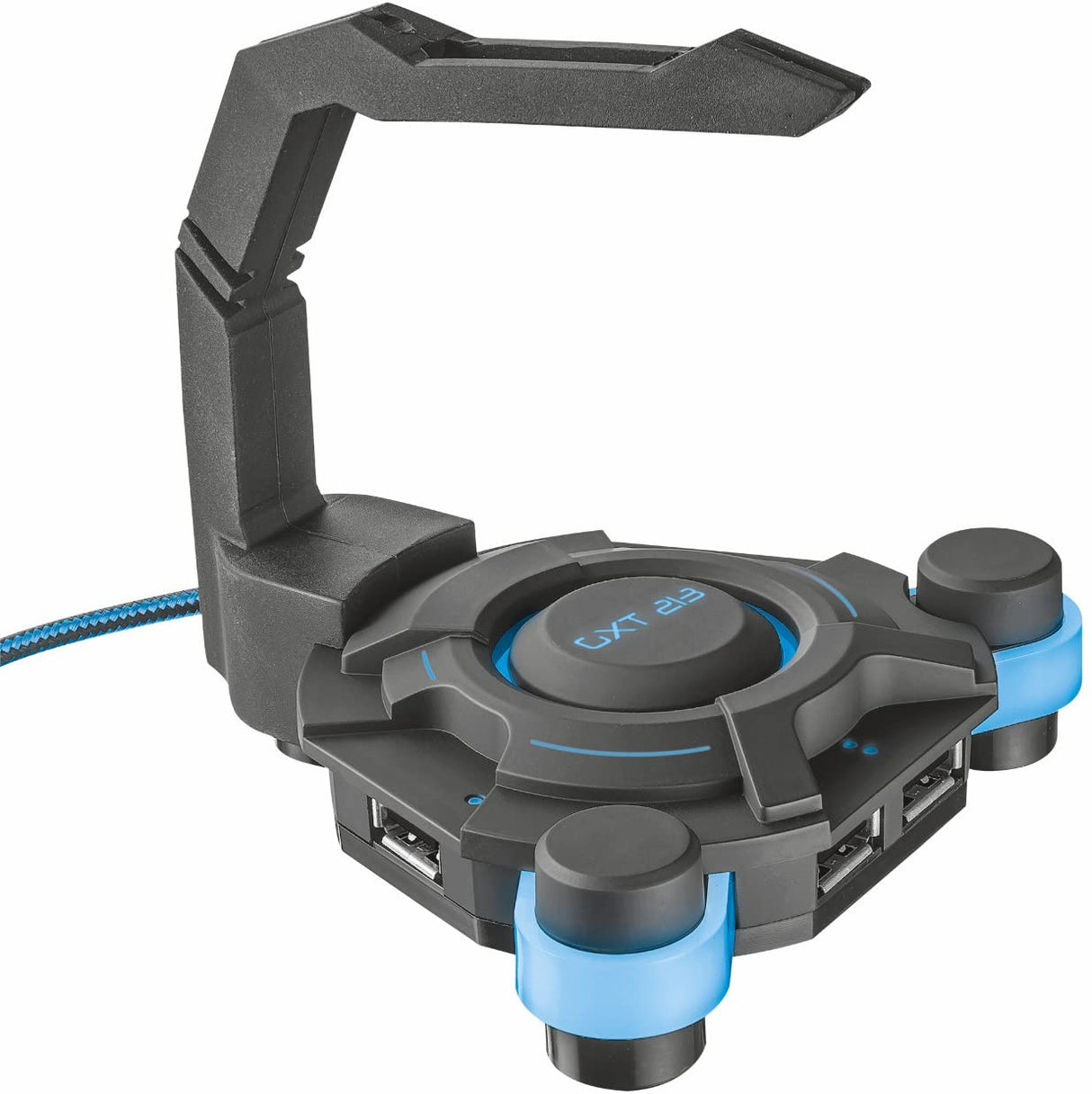 Trust Gaming GXT 213 USB 4 Port Hub and Mouse Bungee for PC Gaming - Black