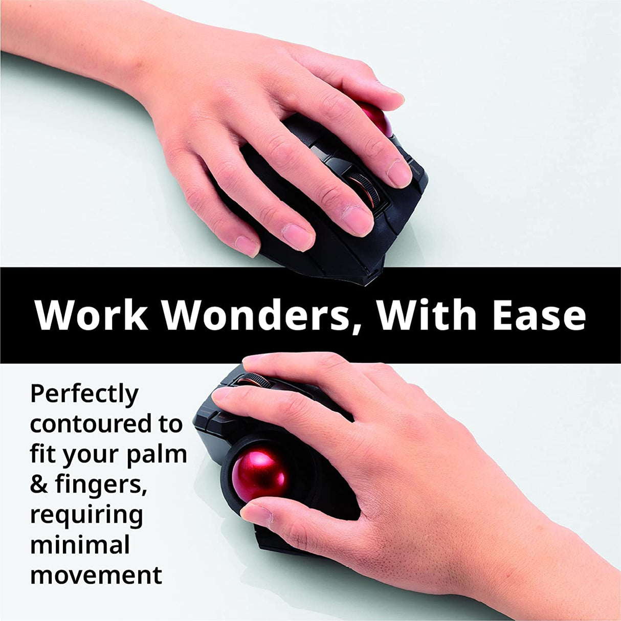 Elecom Wired / Wireless / Bluetooth Thumb-operated Trackball Mouse, 8-Button Function with Smooth Tracking, Precision Optical Gaming Sensor