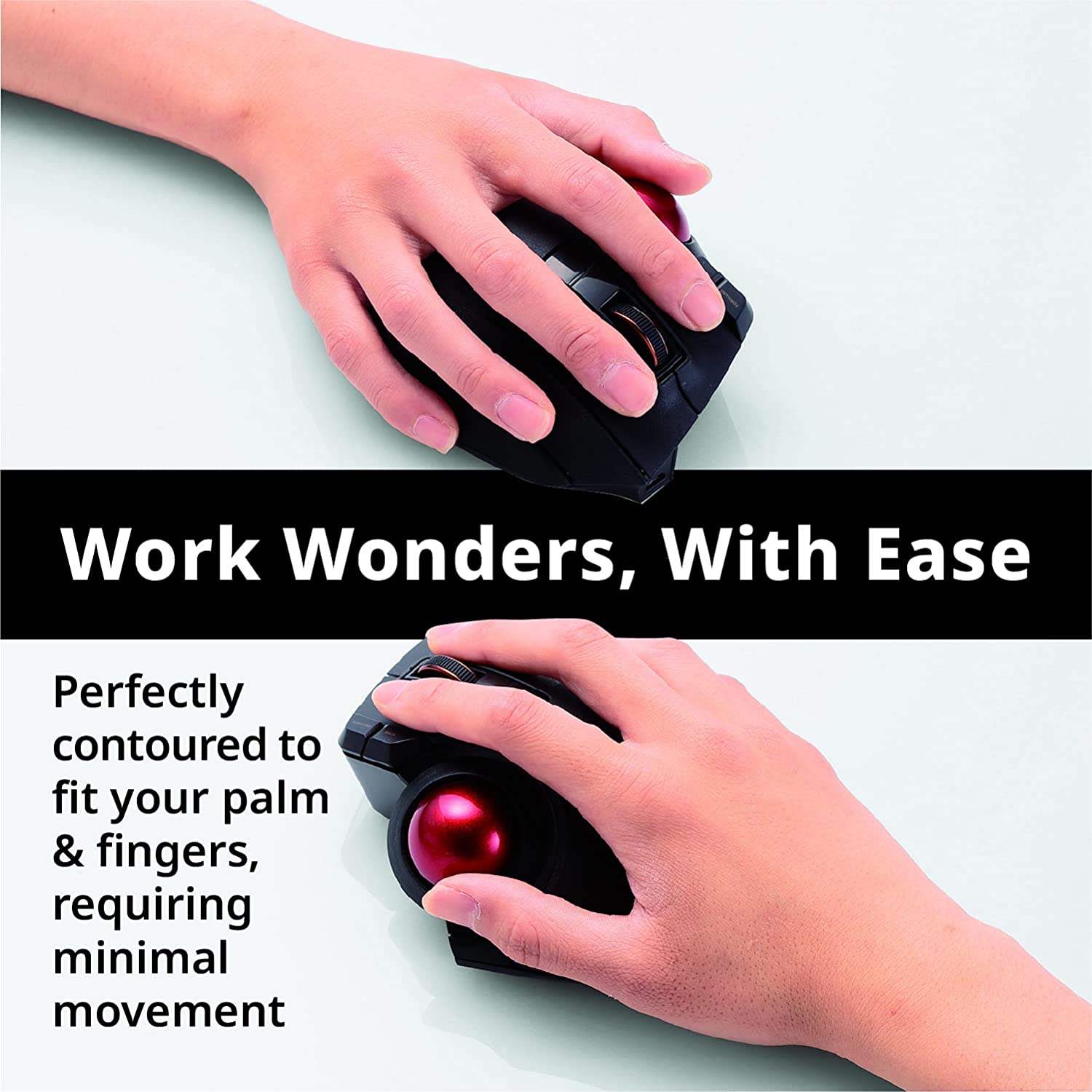 Elecom Wired / Wireless / Bluetooth Thumb-operated Trackball Mouse, 8-Button Function with Smooth Tracking, Precision Optical Gaming Sensor