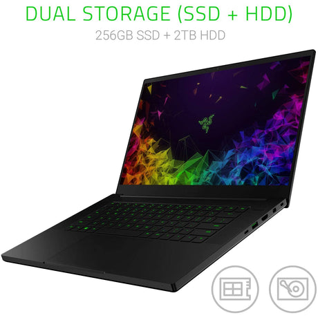 Razer Blade 15 Gaming Laptop (i7-8750H, 16 GB, GeForce GTX 1060, Razer Chroma RGB, 256 GB SSD + 2 TB HDD, UK-Layout)
