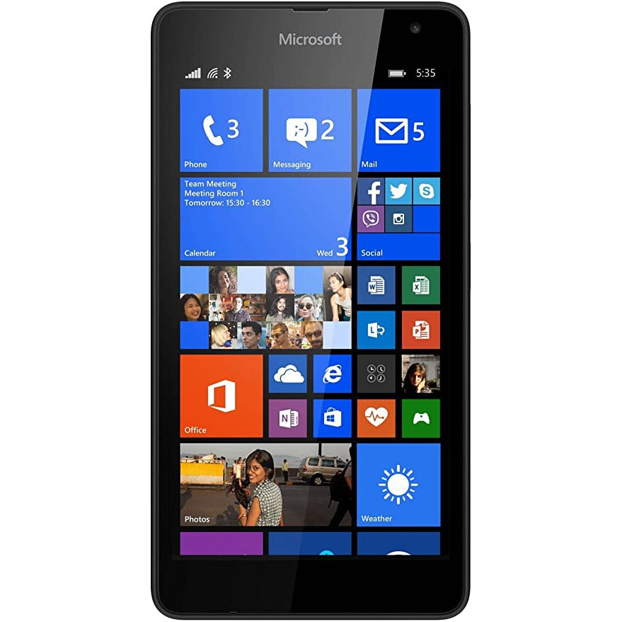 Microsoft Lumia 535, 8GB, Unlocked Smartphone - Black - Refurbished Excellent
