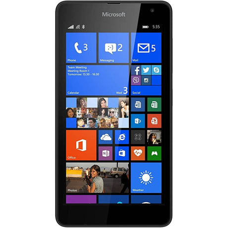 Microsoft Lumia 535, 8GB, Unlocked Smartphone - Black - Refurbished Excellent