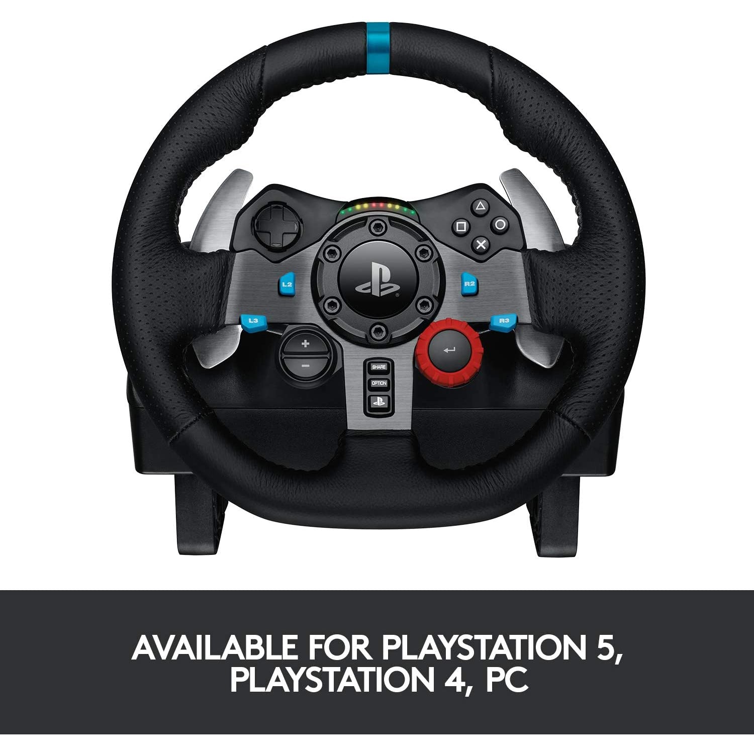 Logitech G29 Driving Force Racing Wheel and Floor Pedals for PlayStation and PC, Black