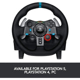 Logitech G29 Driving Force Racing Wheel and Floor Pedals for PlayStation and PC, Black