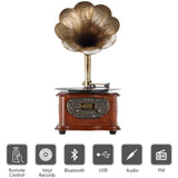 LuguLake Turntable Belt-Drive Retro Record Player