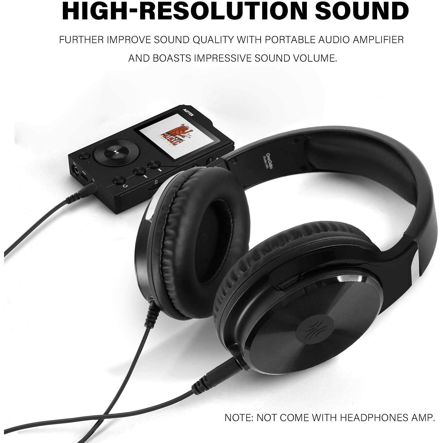 OneOdio Over Ear Headphone Wired Hi-Fi Studio Headphones 50mm Speaker 1/4 inch Jack Adapter Closed-Back Headphones