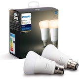 Philips Hue White Smart Bulb Twin Pack LED [B22 Bayonet Cap]