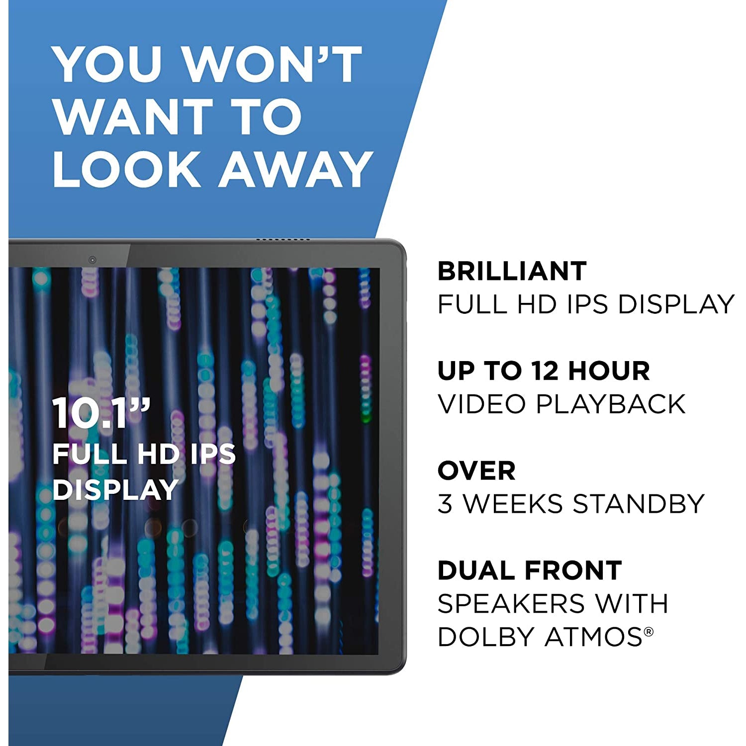 Lenovo TAB M10 HD Tablet (TB-X505F), 10.1", 16GB, 2GB RAM, Wi-Fi, Black - Refurbished Good