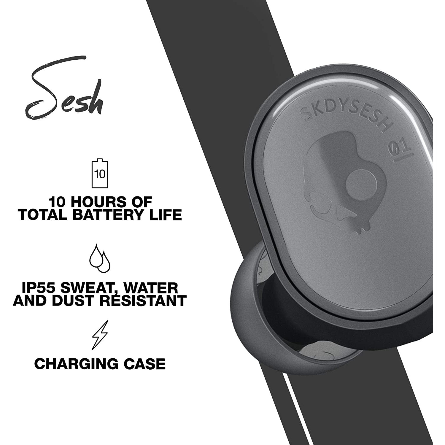 True wireless earbuds 10 hour battery best sale