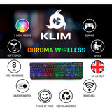 KLIM Chroma Wireless Gaming Keyboard UK Layout