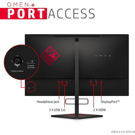 HP OMEN X 25f 240 Hz Full HD Gaming Monitor 1920 x 1080, Black